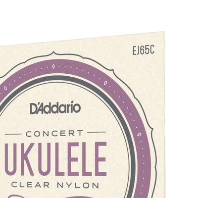 D'Addario Pro-Arté Custom Extruded Nylon Ukulele Strings, Concert (EJ65C)