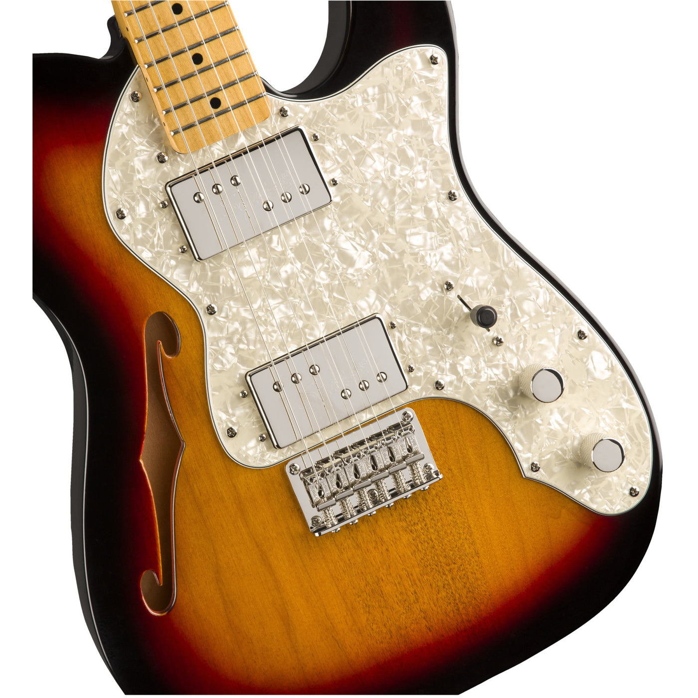 Fender Classic Vibe '70s Telecaster Thinline Electric Guitar, 3-Color Sunburst (0374070500)
