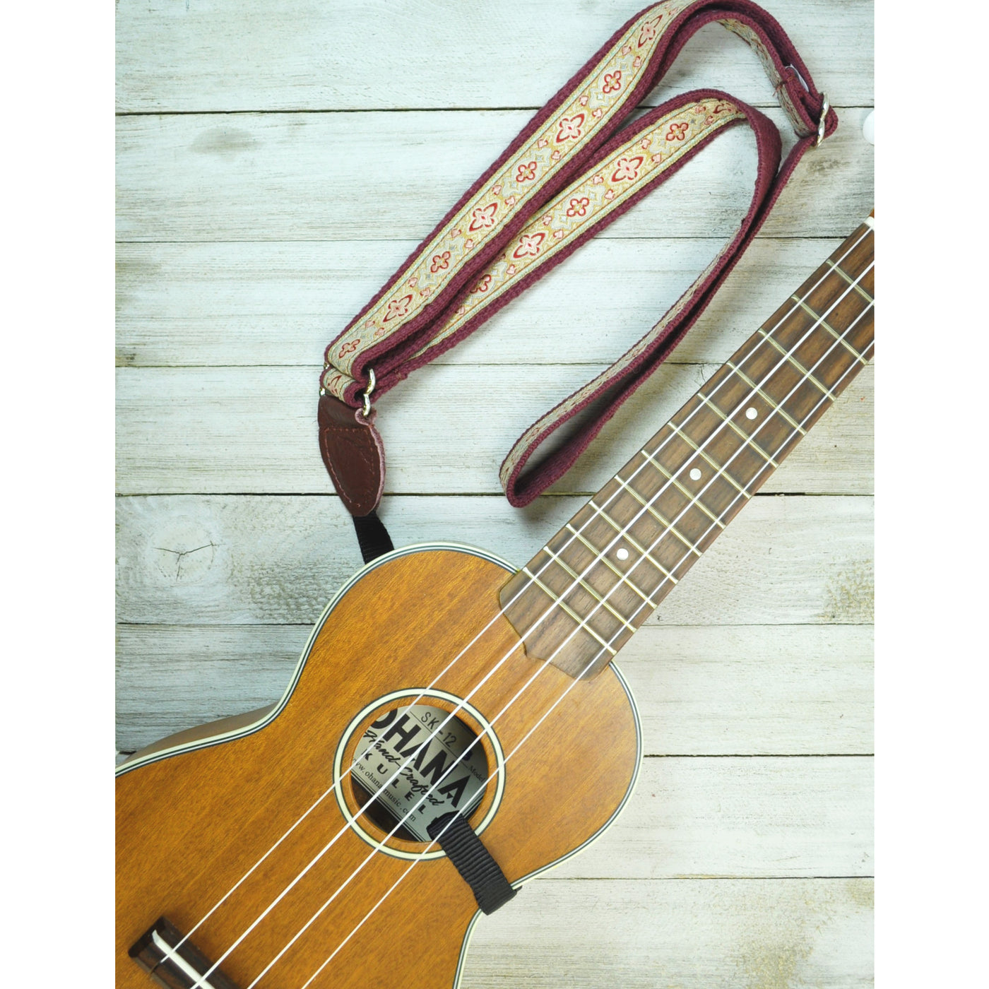 Souldier DUKA1052TQ04BK - Handmade Souldier Fabric Ukulele Straps, 1 Inch Wide and Adjustable up to 55" Made in the USA, Black