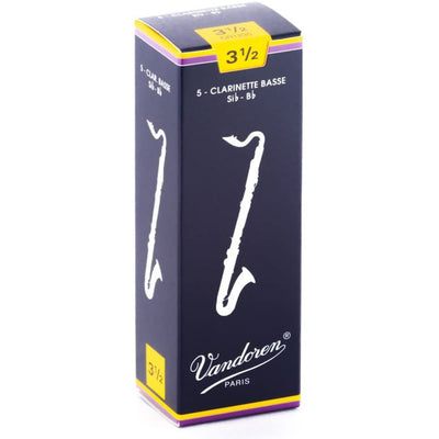 Vandoren Bass Clarinet Traditional Reeds Strength #3.5; Box of 5