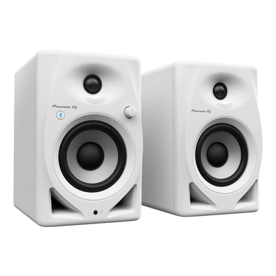 Pioneer DJ DM-40D-BT-W 4-Inch Desktop Studio Monitor System, Bluetooth Speakers, Professional Electronic Audio Equipment - White
