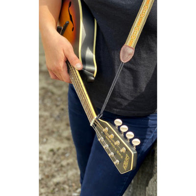 Souldier FMDA0000BK04BK - Handmade Souldier Solid F-Style Mandolin Straps, 1 Inch Width and Adjustable Length, Black