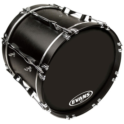 Evans MX1 Black Marching Bass Drum Head, 20 Inch