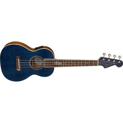 Fender Dhani Harrison Ukulele, Sapphire Blue Transparent (0971752127)
