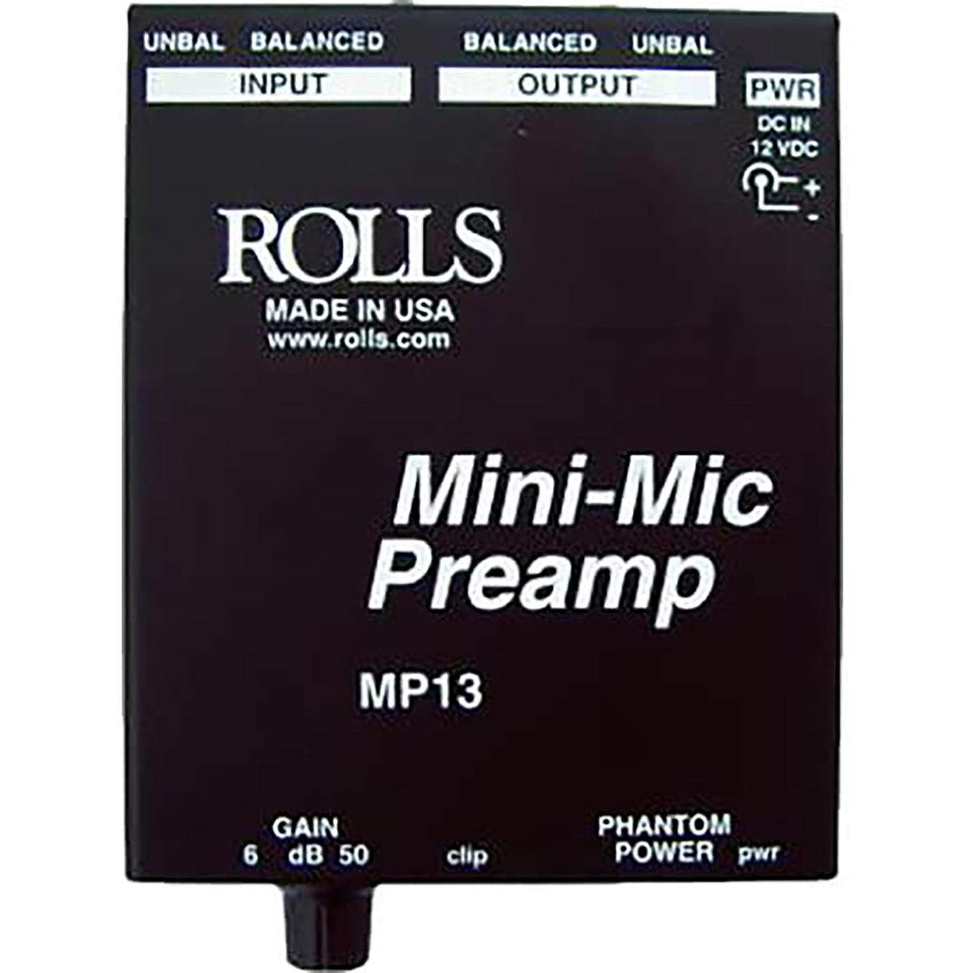 Rolls Mini Single Channel Mic Preamp