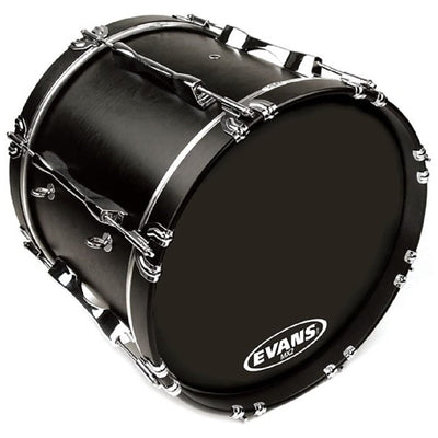 Evans MX2 Black Marching Bass Drum Head, 16 Inch