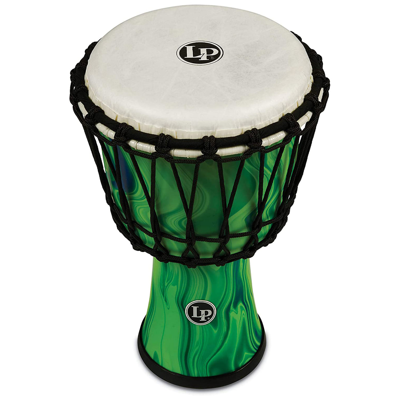 LP World Collection Rope Circle Djembe, 7", Green Marble