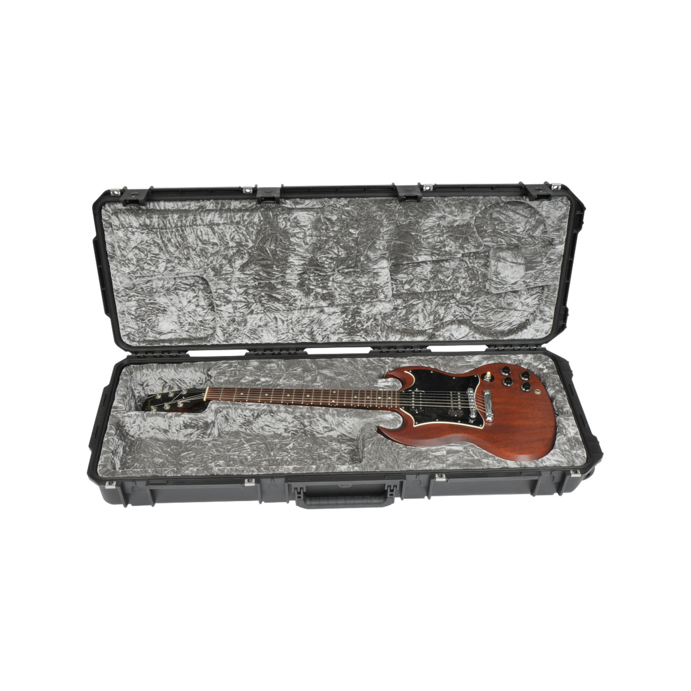 SKB Cases 3i-4214-61 iSeries Waterproof Hardshell SG (Style Guitars) Guitar Case with Pressure Equalization, Wheels, and TSA Locking Latch System