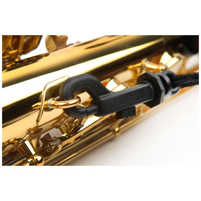 Rico Saxophone Strap, Tenor/Baritone, Black Nylon, Snap Hook