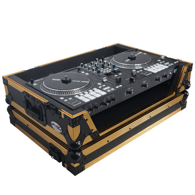 ProX XS-RANEONEWFGLD ATA Flight Style Road Case, For RANE ONE DJ Controller, With Wheels, Pro Audio Equipment Storage, Limited Edition Gold