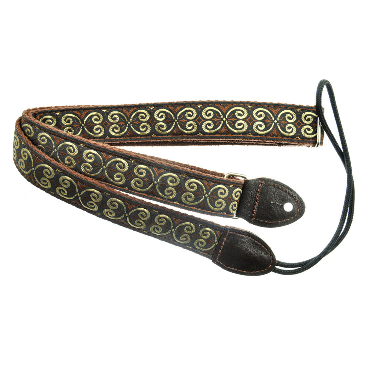 Souldier FMDA0584BR04DB - Handmade Souldier Fabric F-Style Mandolin Straps, 1 Inch Width and Adjustable Length, Brown