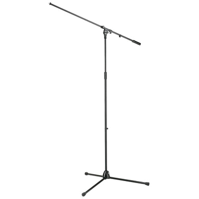 K&M Tripod Microphone Stand with Fixed Boom - Black