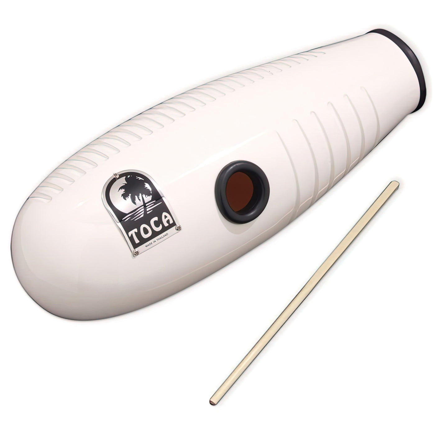 Toca Fiberglass Guiro, White (T2526W)