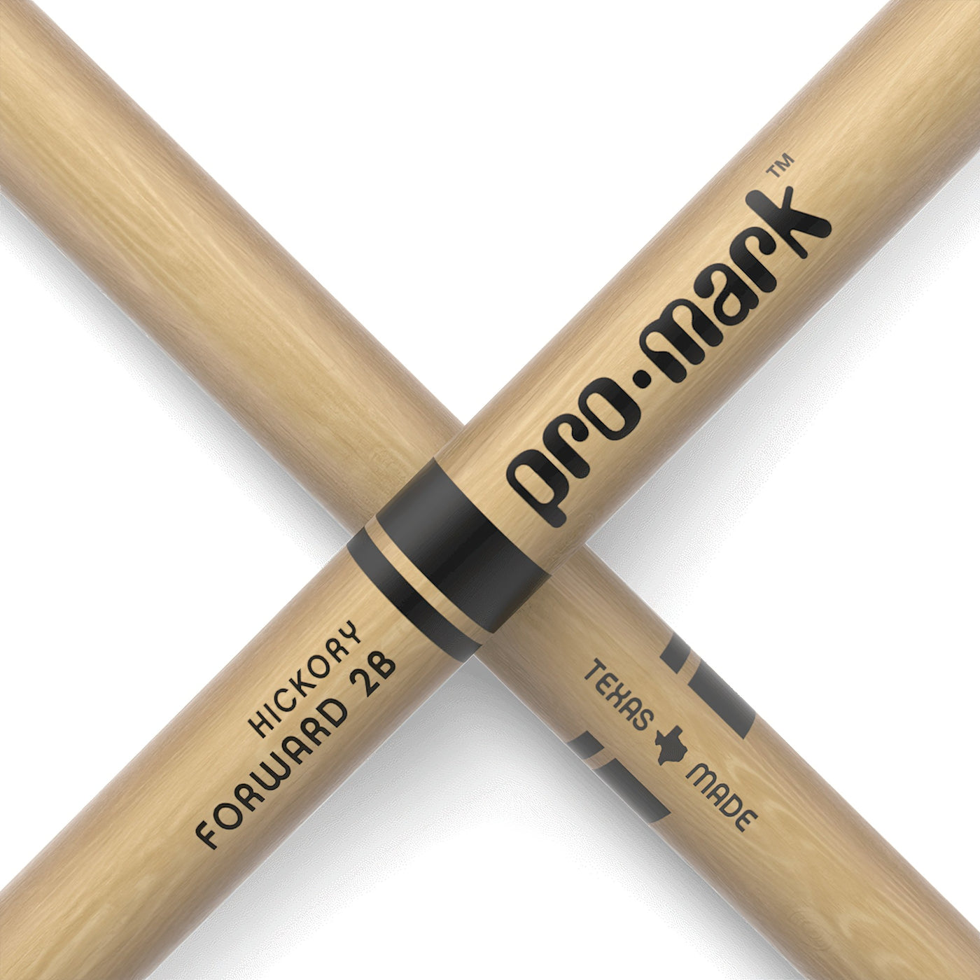 ProMark Classic Forward 2B Hickory Drumstick, Oval Wood Tip (TX2BW)