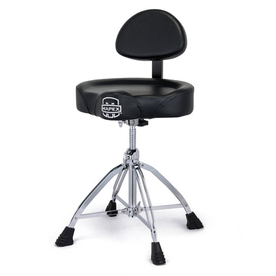 Mapex Double-Braced Quad Legs Saddle-Style Drum Throne with Backrest