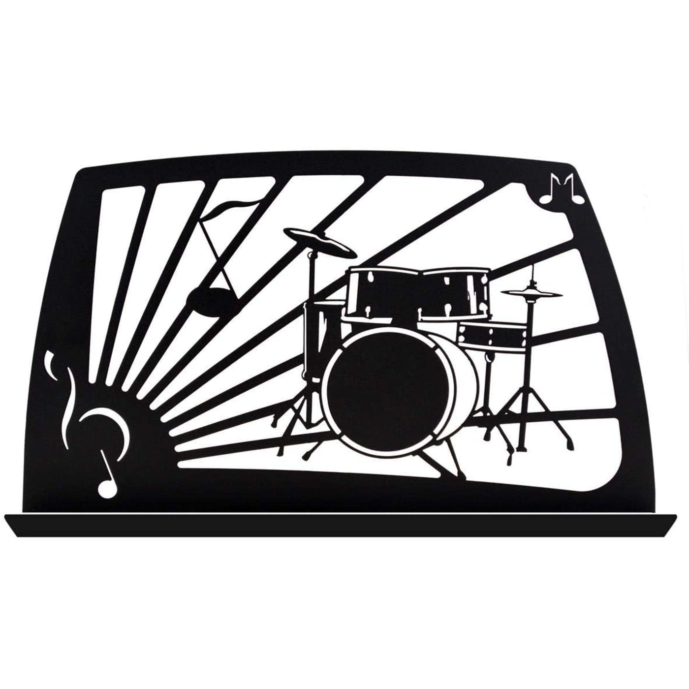 Manhasset Orchestral Noteworthy Drum Set Design Music Stand, Black (N1240)