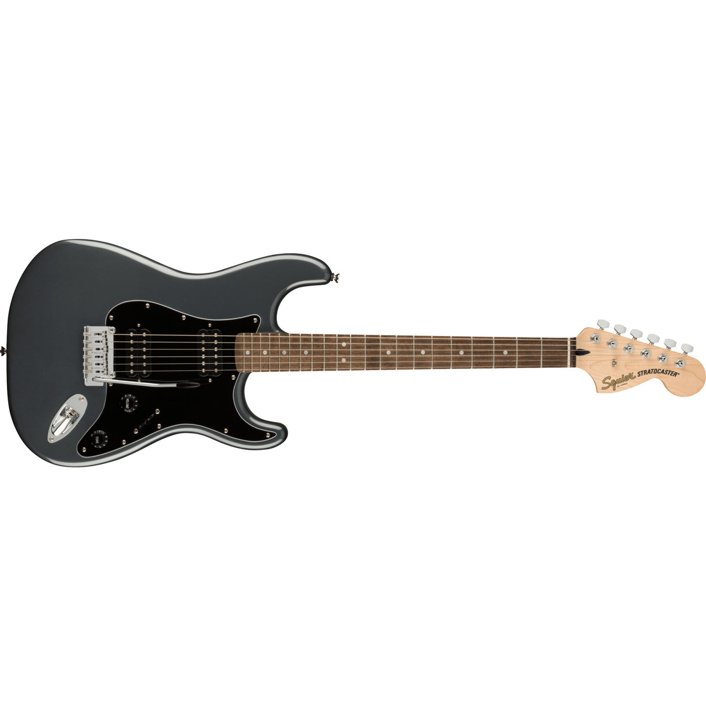 Fender Affinity Series Stratocaster HH Electric Guitar, Charcoal Frost Metallic (0378051569)