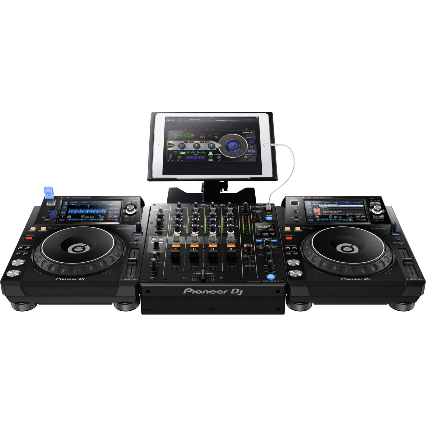 Pioneer DJ DJM-750MK2 4-Channel Performance DJ Mixer, Professional DJ Equipment Audio Switcher Interface