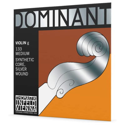Dr Thomastik 133 Dominant Nylon Core Violin G-String, Silver Wound, Medium Gauge, 4/4 Scale (1334/4)