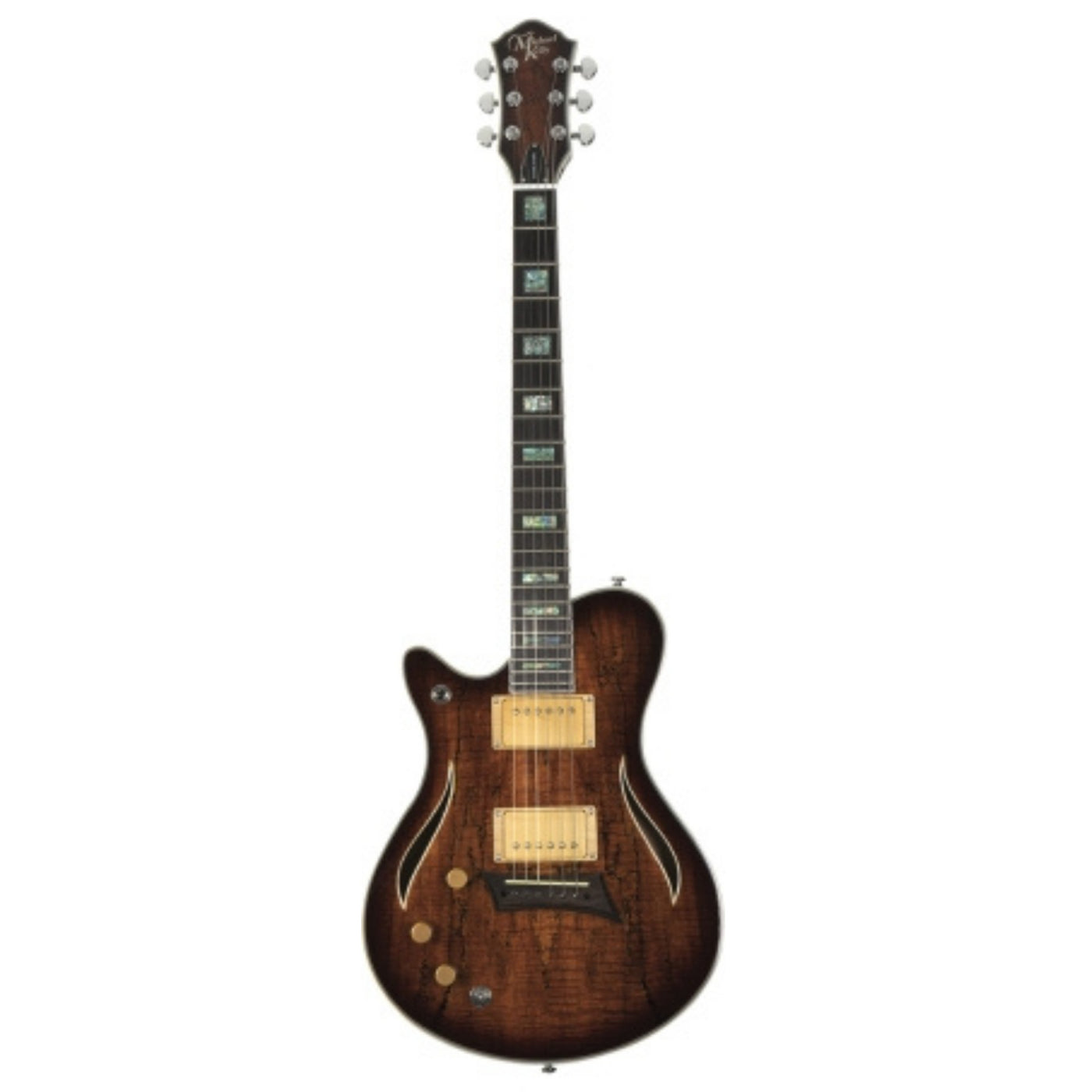Michael Kelly Guitar Co. Hybrid Special Left Handed Electric Guitar, Spalted Maple Burst
