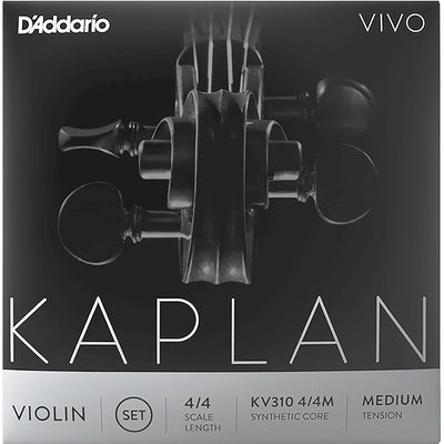 D'Addario KV310 Kaplan Vivo Violin String Set, 4/4 Size (KV310 4/4M)