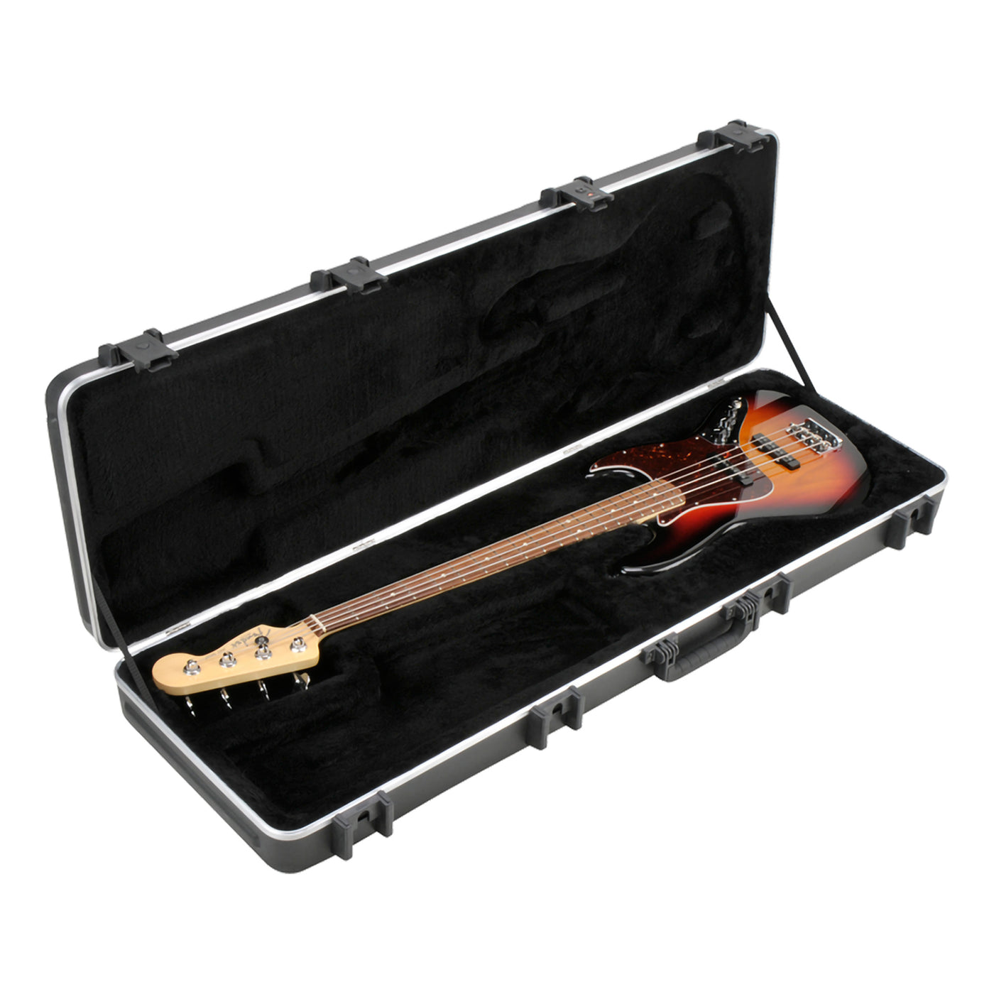 SKB Pro Rectangular Electric Bass Case
Hardshell Precision/Jazz-Style Bass Guitar Case with ABS Exterior Shell, Cushion Handles, and TSA Accepted Locks (1SKB-44PRO)