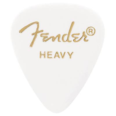 Fender 351 Shape Celluloid Picks White, Heavy- 12 Pack (1980351980)