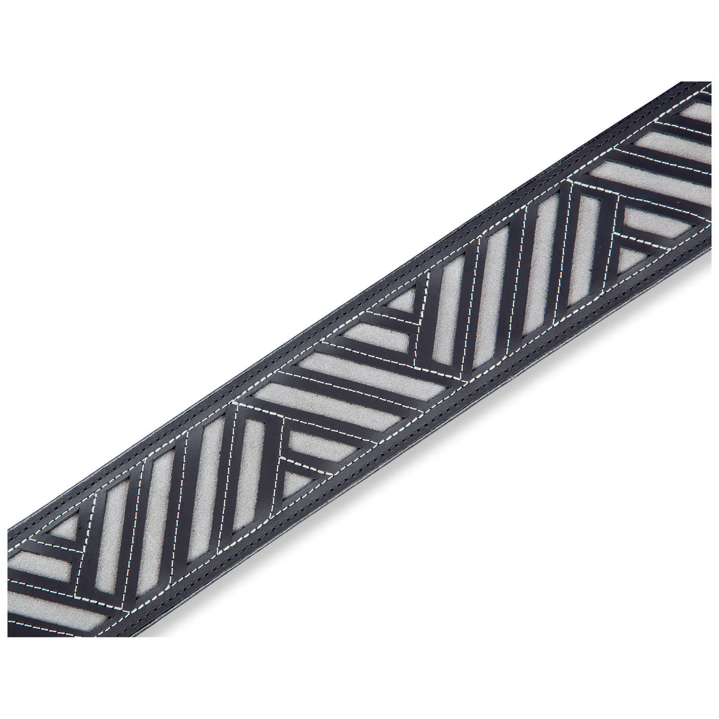 Levy's 2.5" Diagonal Cut Out Strap with Suede Insert in Black