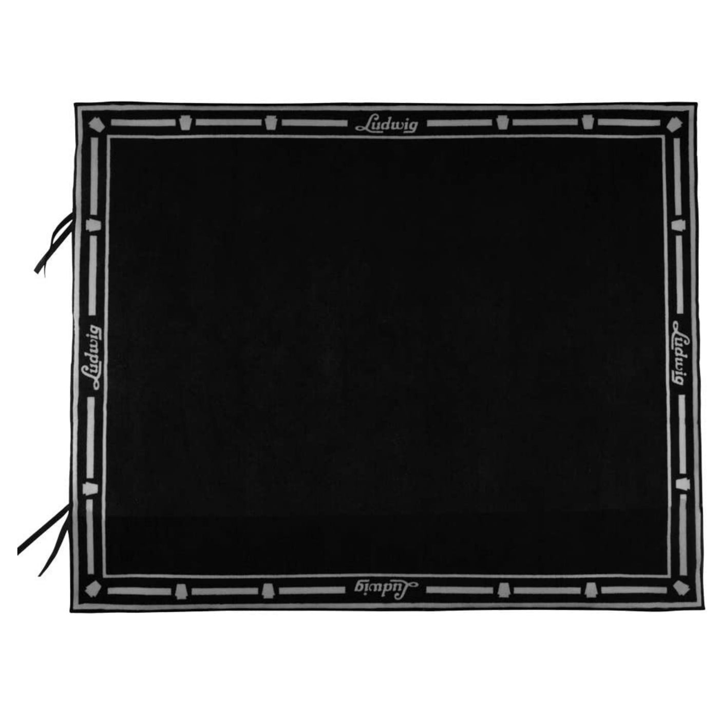 Ludwig Script Logo Drum Rug Mat, Black