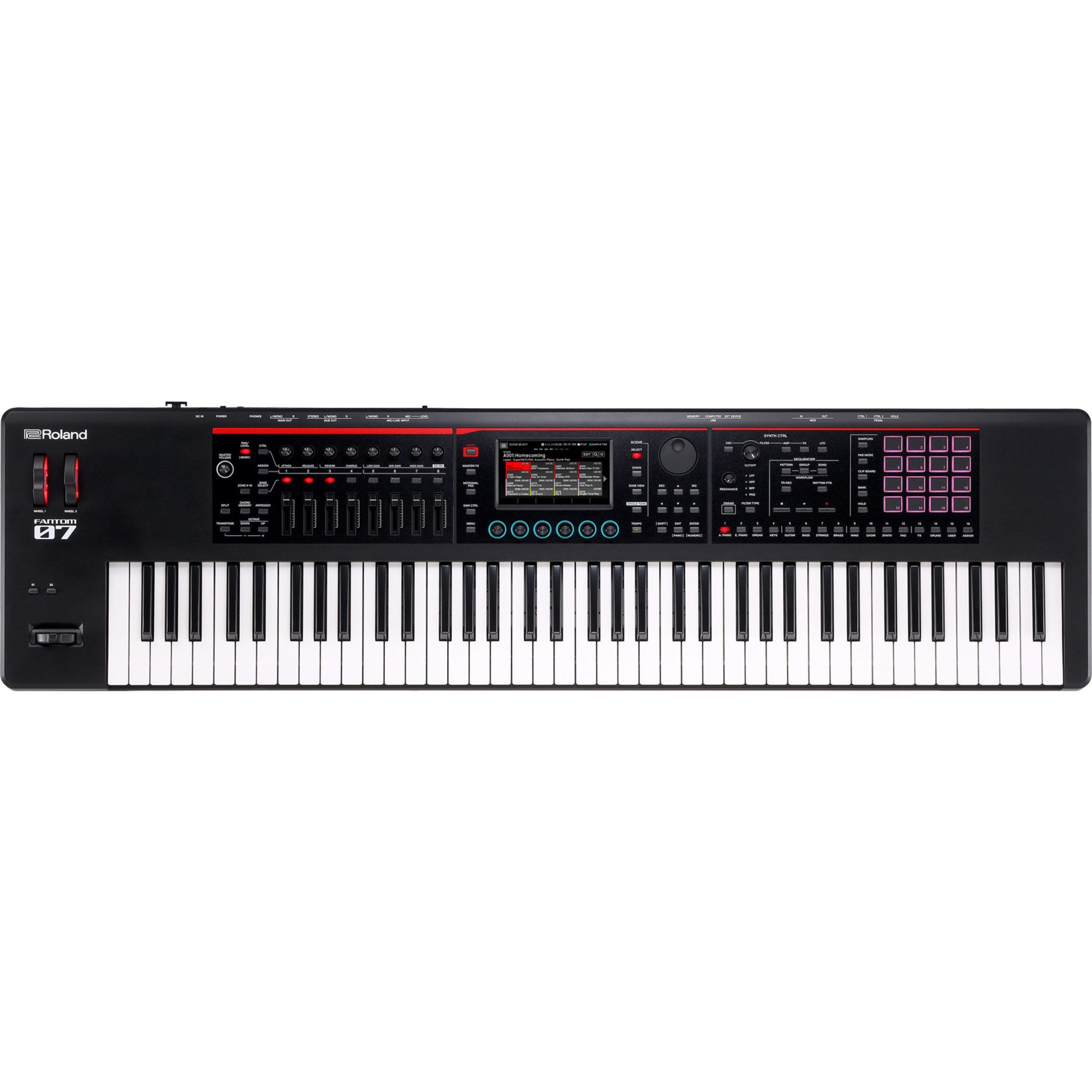 Roland Fantom 07 Keyboard Workstation Synthesizer, 76 Keys – Interstate Music