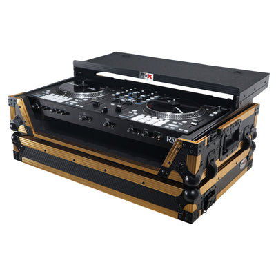 ProX ATA Flight Style Road Case, For RANE ONE DJ Controller, With Laptop Shelf, Pro Audio Equipment Storage, Limited Edition Gold
