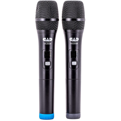 CAD Audio GXLD2QM Dual-Channel Digital Wireless Handheld Microphone System with USB and TRS Adapters (GXLD2QM)