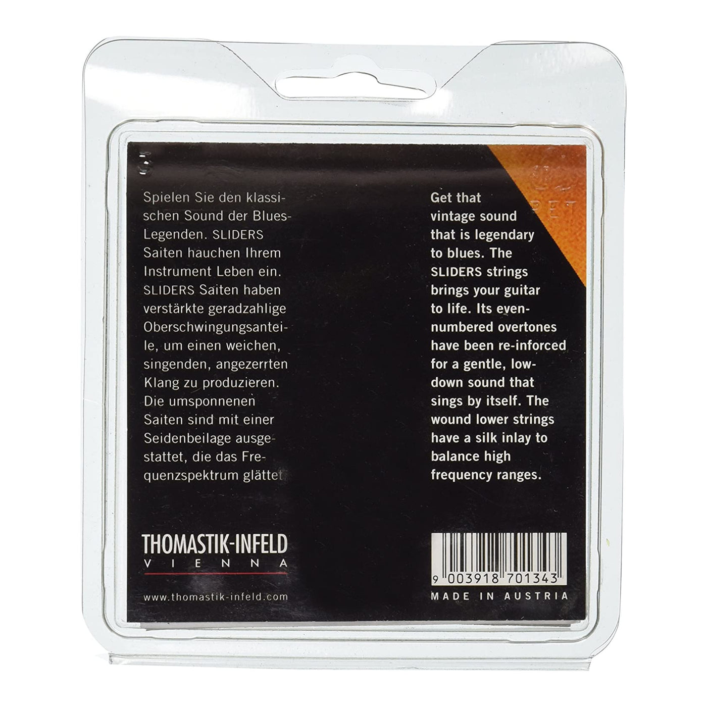Thomastik-Infeld SL109 Electric Guitar Strings, Sliders Blues 6 String Set with Round Wound Nickel E, B, G, D, A, E Set