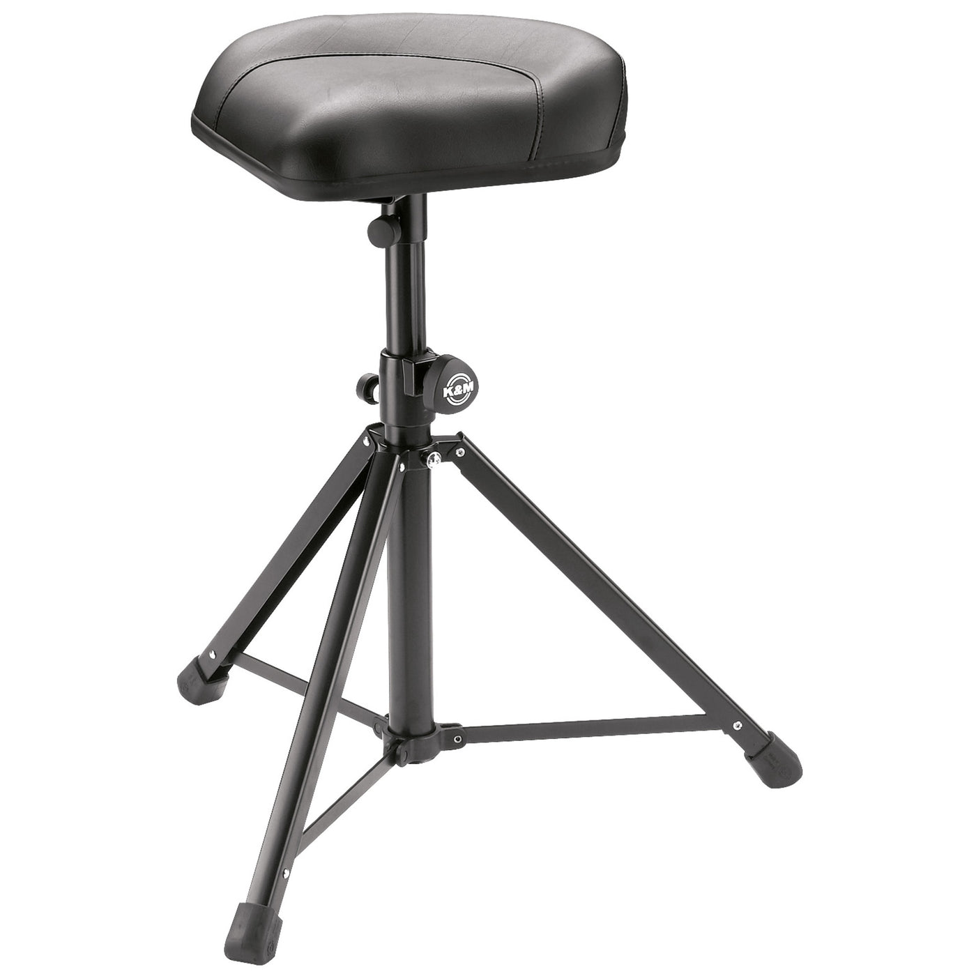 K&M Travel-Friendly Ergonomic Black Tripod Stool (14052)