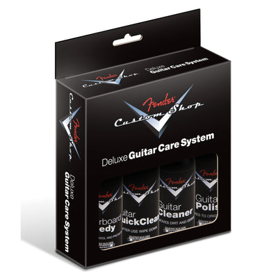 Fender Custom Shop Deluxe Guitar Care System, 4 Pack, Black (0990539000)