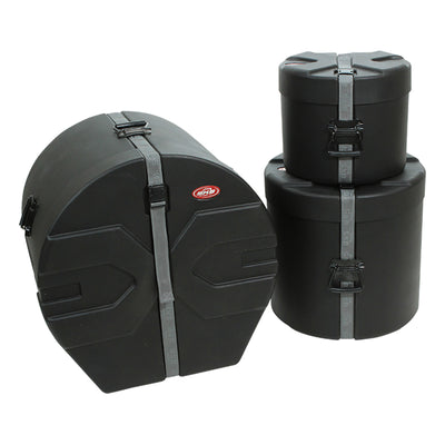 SKB Cases 1SKB-DRP2 Roto-Molded Drum Package with D1822, D1012, and D1616, Adjustable Straps, and 90-Degree-Stop Carry Handles