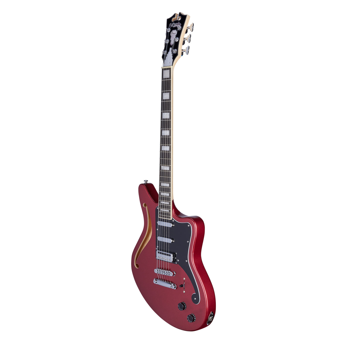 D’Angelico Premier Bedford SH Offset Semi-Hollowbody Electric Guitar, Oxblood (DAPBEDSHOXBCS)