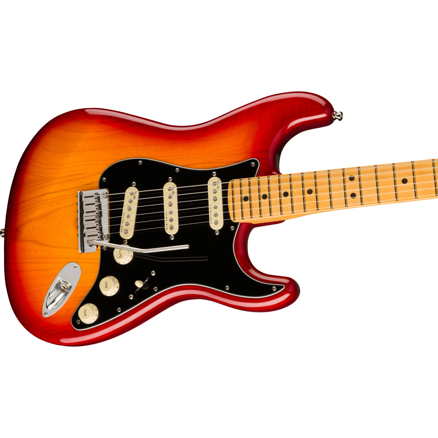American Ultra Luxe Stratocaster Electric Guitar, Plasma Red Burst (0118062773)