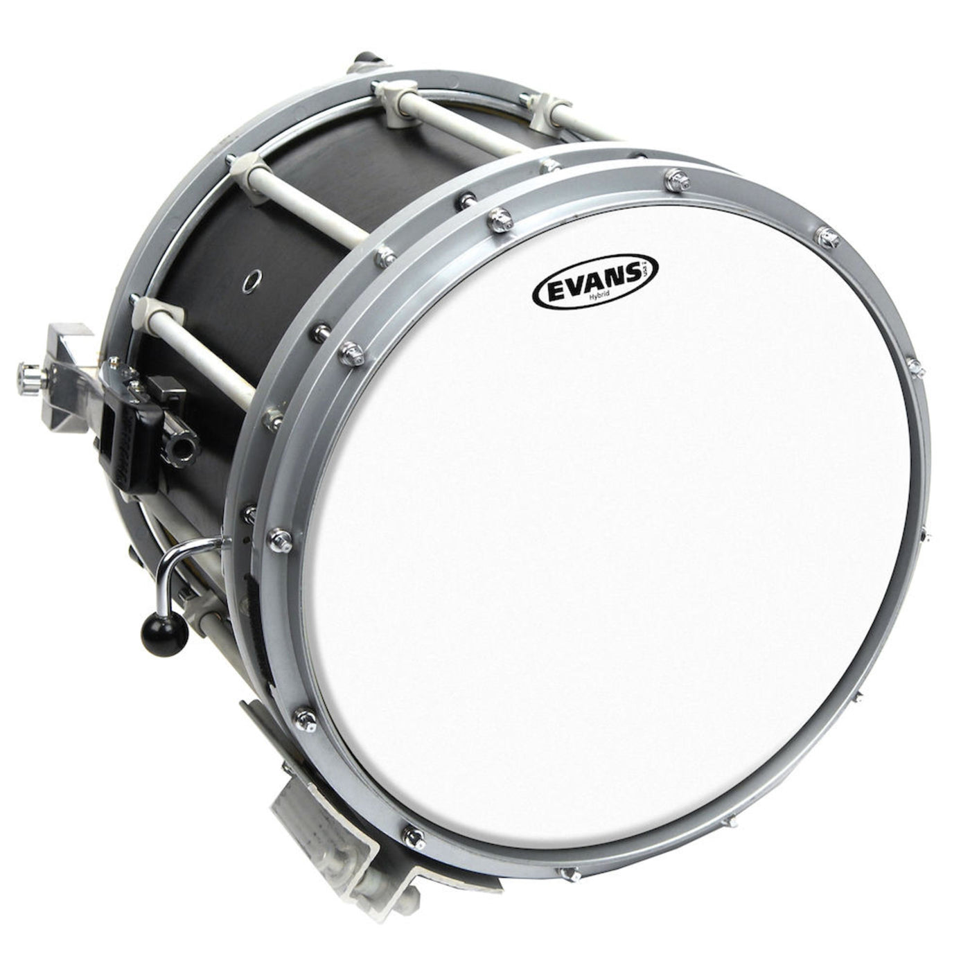 Evans Hybrid White Marching Snare Drum Head, 14 Inch