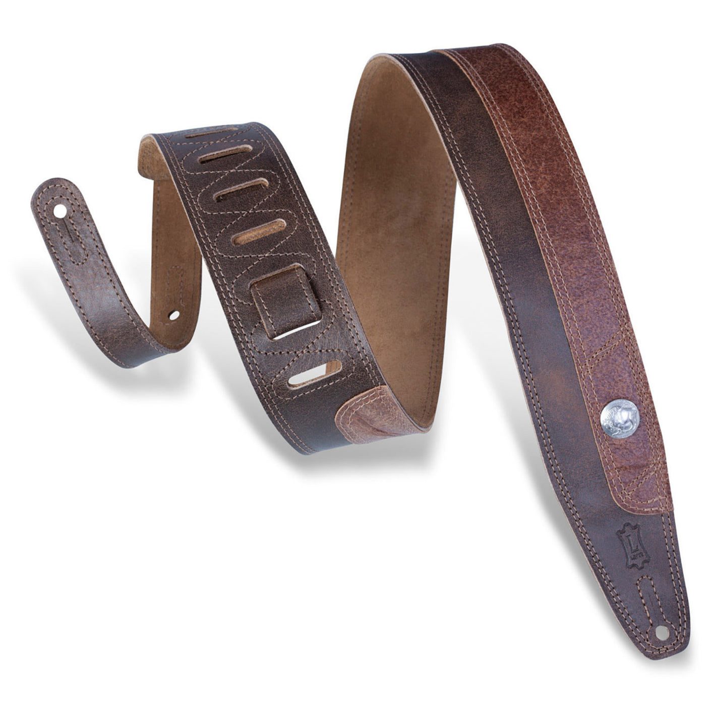 Levy's 2.5" Buffalo Medallion Strap in Dark Brown