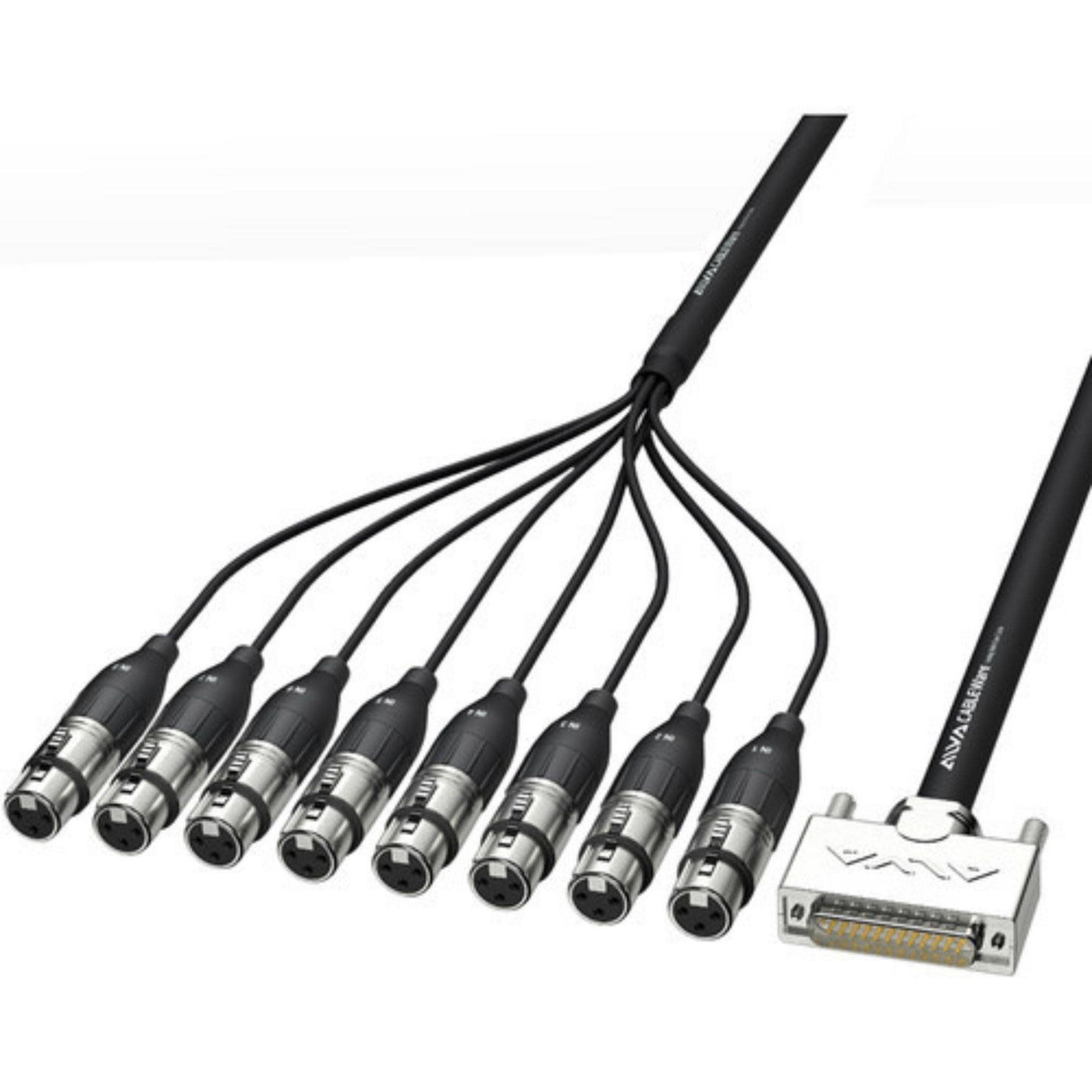Alva AI25-8XPRO10 Analog Multi-Core Cable, D-sub25 Male to XLR-3 Female, 10m