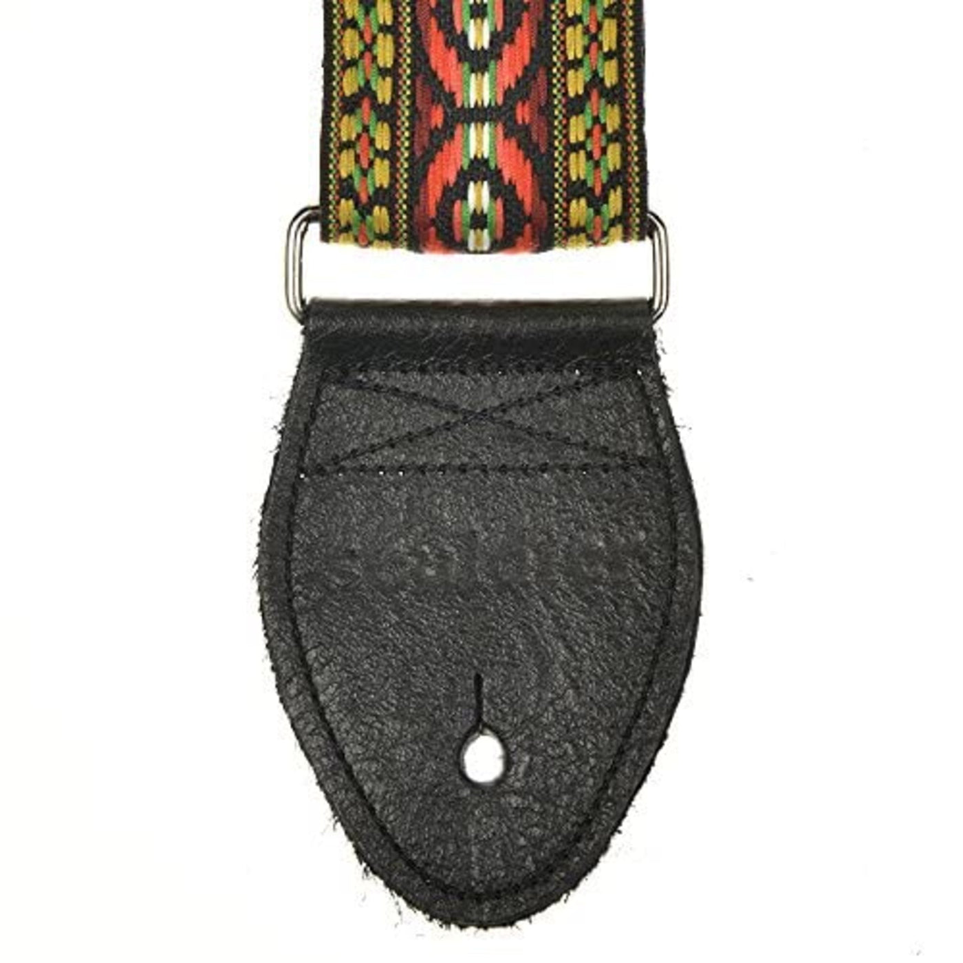 Souldier GS0279BK02BK - Handmade Seatbelt Guitar Strap for Bass, Electric or Acoustic Guitar, 2 Inches Wide and Adjustable Length from 30" to 63"  Made in the USA, Bohemian, Red