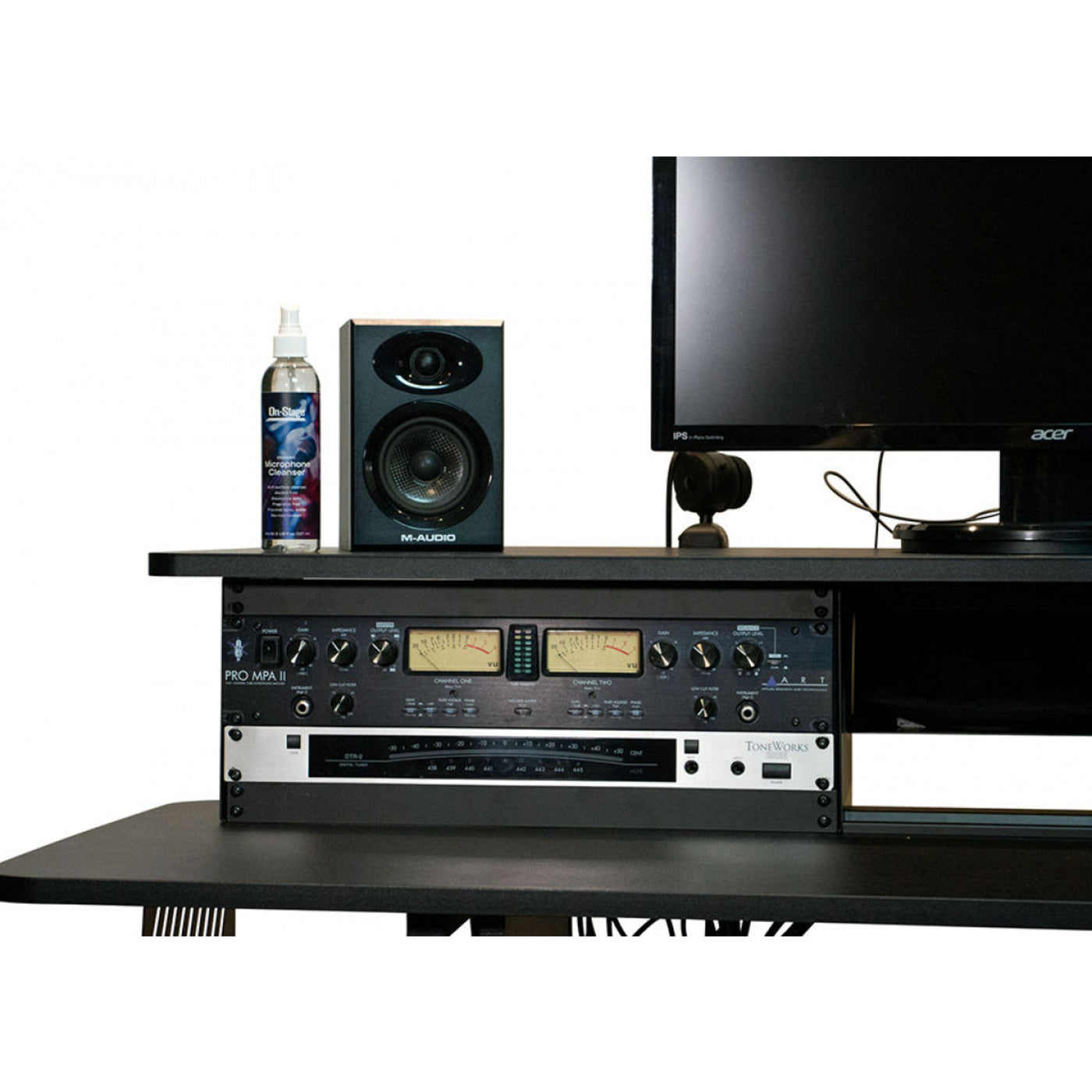 On-Stage Large Workstation, Sturdy Desk for Speakers, Monitors or Studio Equipment (WS7700B)