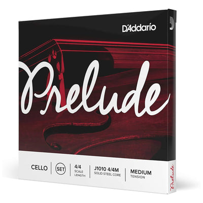 D'Addario Prelude Cello String Set, 4/4 Scale, Medium Tension