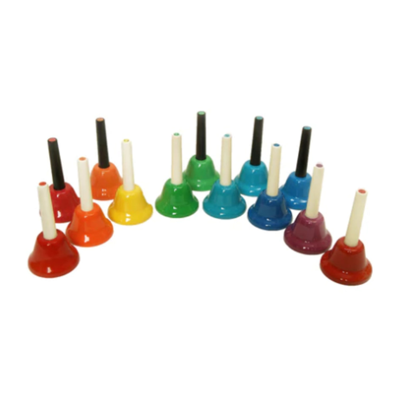 Chroma-Notes Colored 13-Note Handbell Set, Chromatic Add-On Set and C-Major Diatonic Scale (RB118)