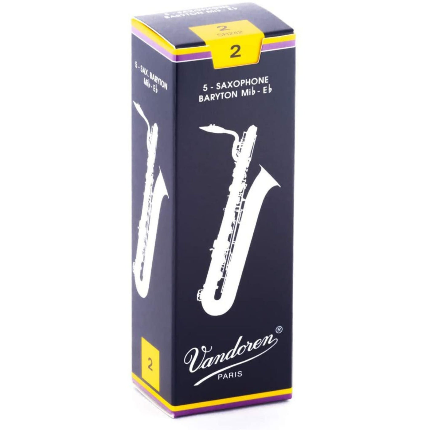 Vandoren Baritone Saxophone Traditional Reeds Strength #2; Box of 5