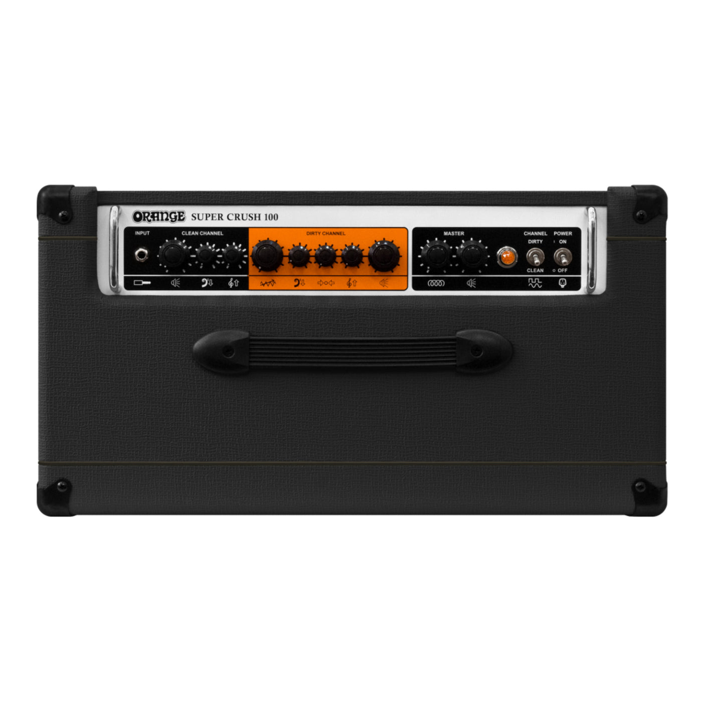Orange Amps Super Crush Combo, Two-Channel, All-Analog, 100-Watt 1x12 Combo- Black - SUPER-CRUSH-100-H