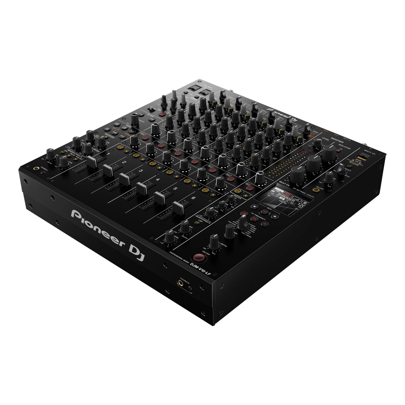 Pioneer DJ DJM-V10-LF Creative Style 6-Channel Professional DJ Mixer with Long Fader, Pro DJ Equipment Audio Switcher Interface