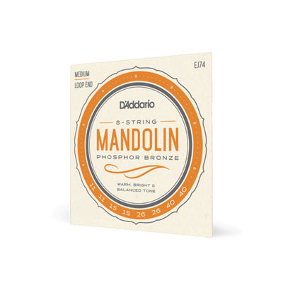 D'Addario Mandolin Strings, Phosphor Bronze, Medium, 11-40 (EJ74)