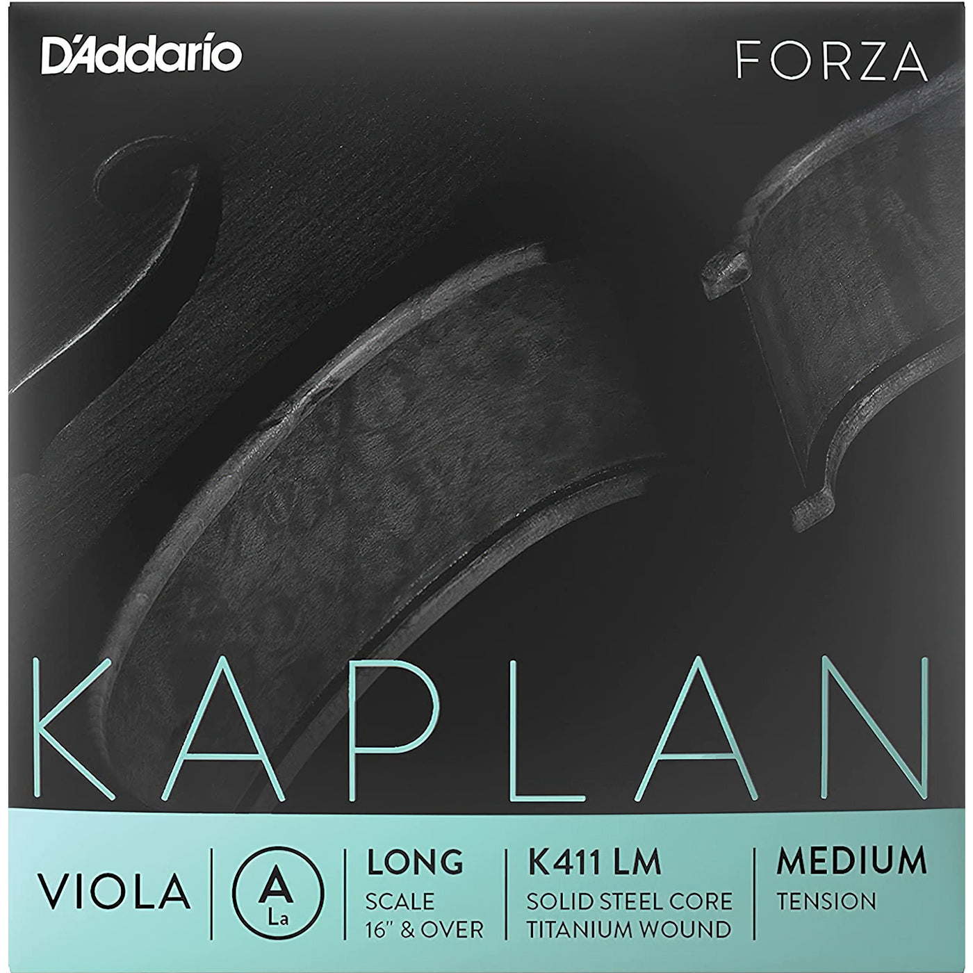 D'Addario K411 Kaplan Forza Viola A String, Long Size (K411LM)